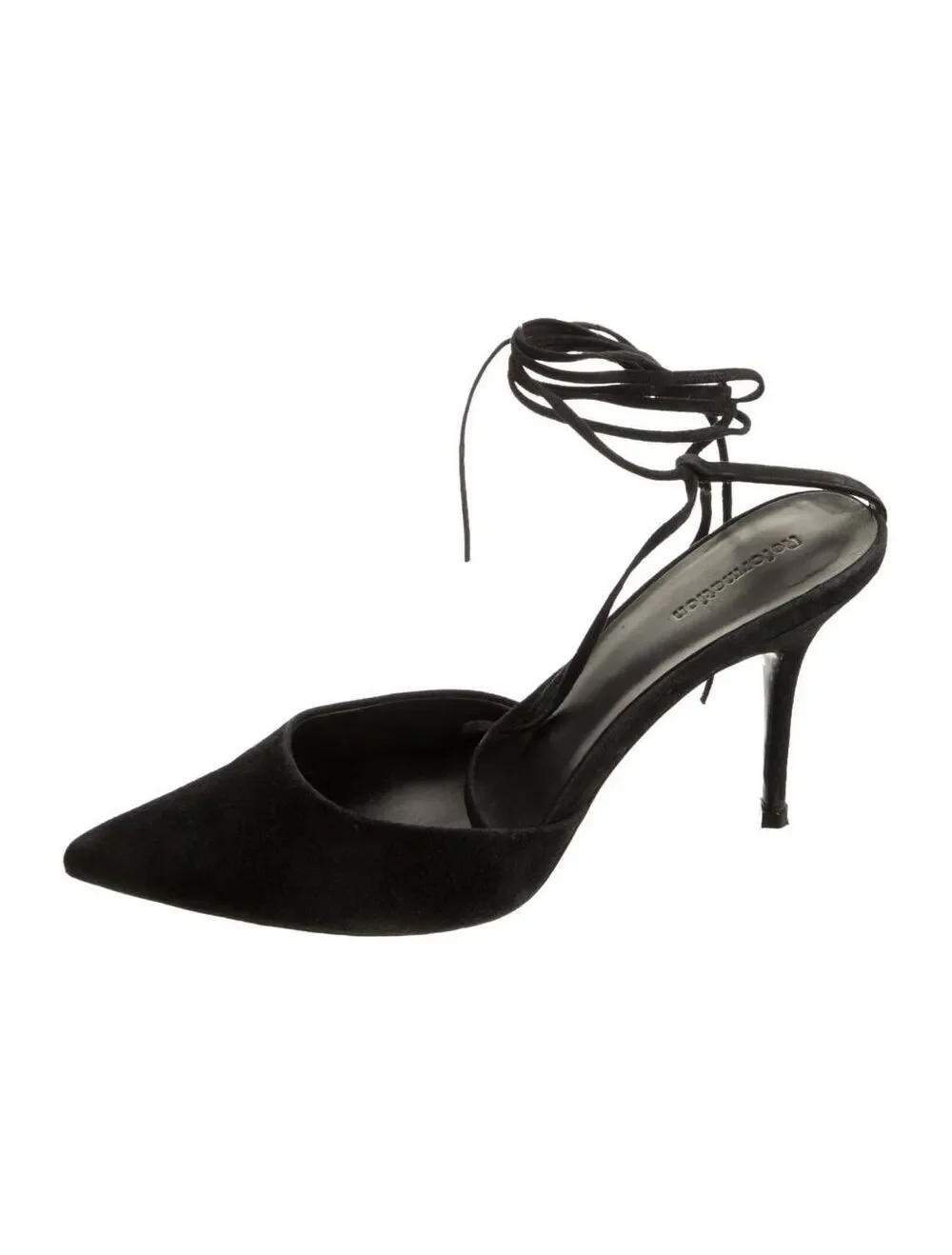 Reformation Paris Black Suede Pumps 7.5 Designer Luxury Office Formal Career